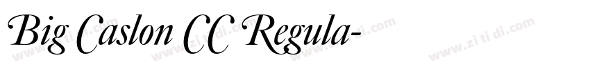 Big Caslon CC Regula字体转换 Big Caslon CC Regula字体转换